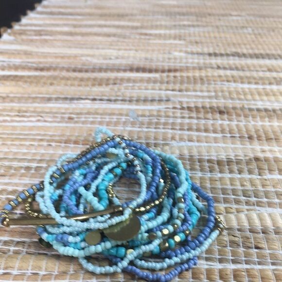 NWT NY&C turquoise colored set of 15 bracelets - Picture 1 of 2